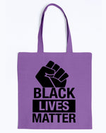 Load image into Gallery viewer, Canvas Tote - Black lives matter fist
