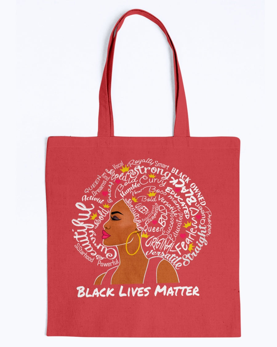 Canvas Tote - Black lives matter afro