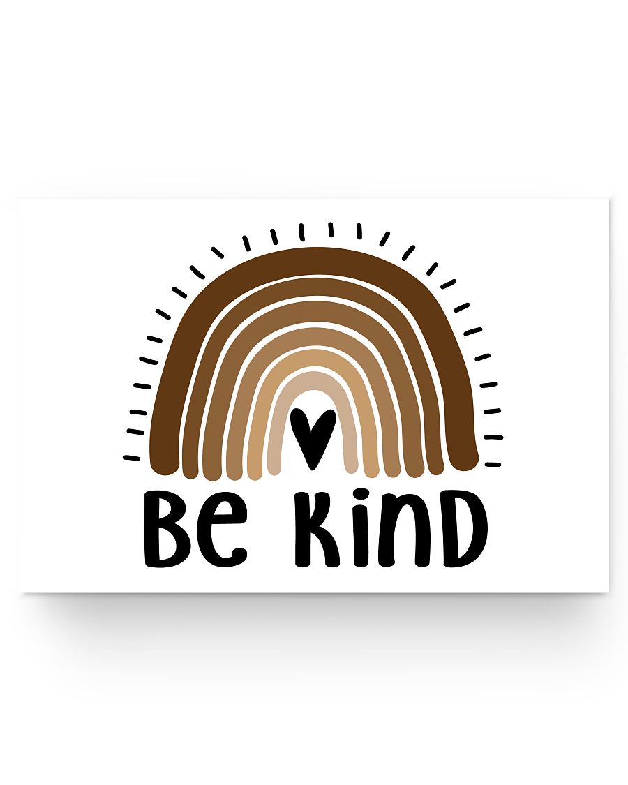 24x16 Poster - Be kind rainbow