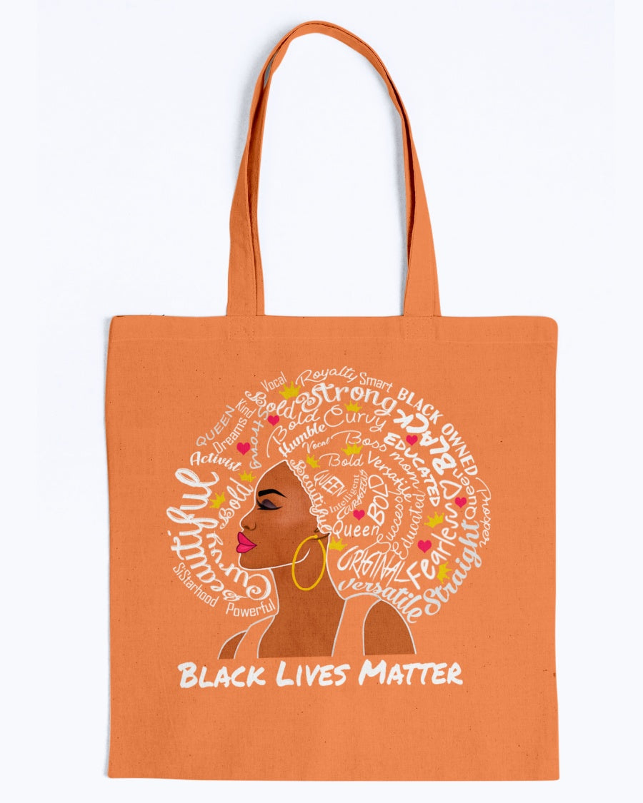 Canvas Tote - Black lives matter afro